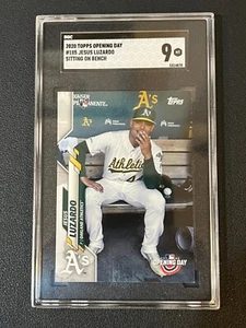 Jesus Luzardo 2020 Topps Opening Day Rookie SP Image Variation A's SGC 9 Phillie - Picture 1 of 2