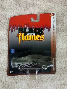 1965FORD MUSTANG BLACK WITH FLAMES 40th ANNIVERSARY JOHNNY LIGHTNING 2009 HW06 - Picture 1 of 8