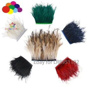 Australia Ostrich feathers Trim Fringe for Wedding Party Decoration Feather diy - Picture 1 of 18