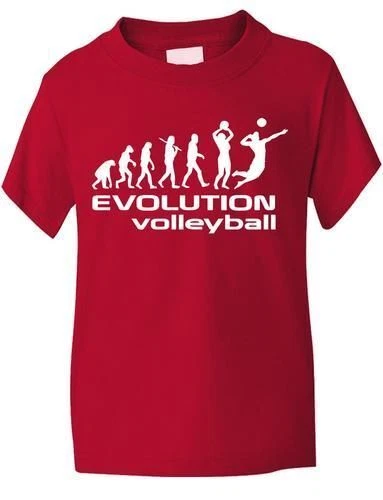 SG GILDAN FRUIT Evolution of Volleyball Sport School Kids Boys Girls T-Shirt Age 1-13