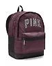 Victoria's Secret Pink Bling Campus Backpack Black Orchid Maroon Studs