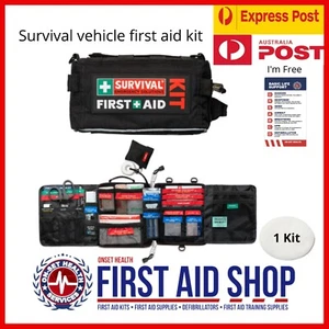 SURVIVAL Vehicle First Aid KIT + FREE CPR CARD - First Aid Supplies - Picture 1 of 5