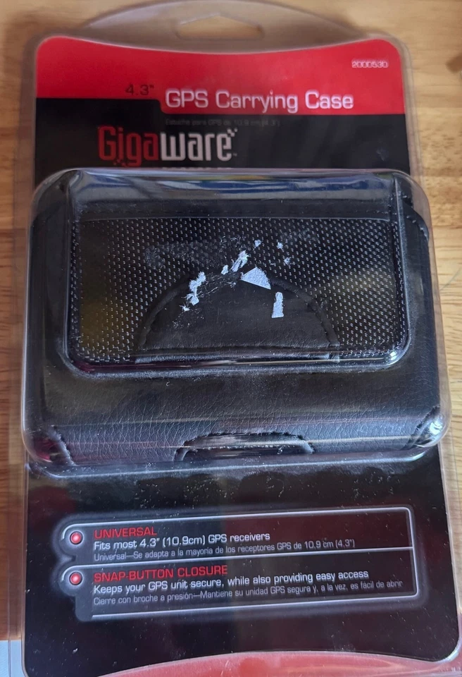 Gigaware -  Universal 4.8-5" GPS Carrying Case - Black - Magnetic Close - Image 1 of 3