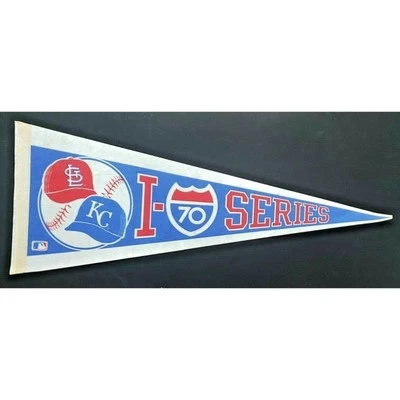Vintage I-70 Series St. Louis Cardinals vs Kansas City Royals Pennant 12"x30" - Image 1 of 4
