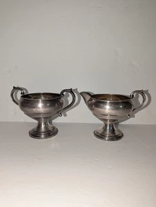 Vintage FB Rogers Sterling Silver Creamer and Sugar Set #135 186 Gr. Weighted - Picture 1 of 20