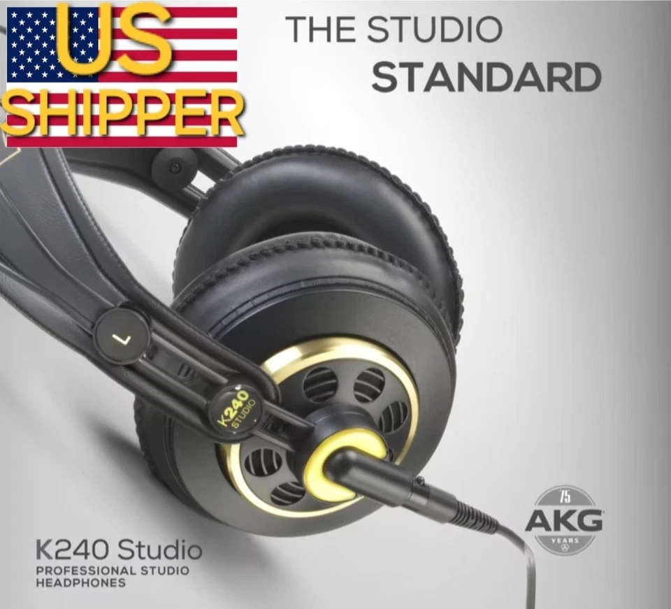 Brand New AKG K240 Over-Ear Headphones - Black/Gold - Image 1 of 1