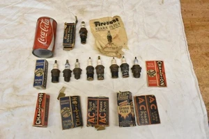 Lot of NOS Vintage Spark Plugs Firestone, Blue Crown, Champion, AC - Picture 1 of 8
