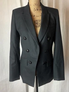 Veronica Beard Dickey Leon Green Black Houndstooth Blazer Women’s Sz 4 Jacket - Picture 1 of 7