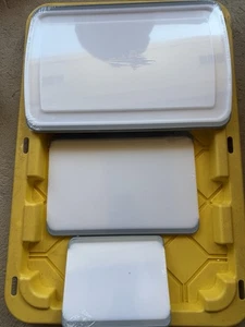Pampered Chef SET mit allen 3 SCHNEIDEBRETTERN - Hält Messer scharf - rutschfester Griff - Bild 1 von 5