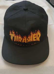 Thrasher Magazine Flame Logo Snapback - Schwarz - Top - Bild 1 von 8