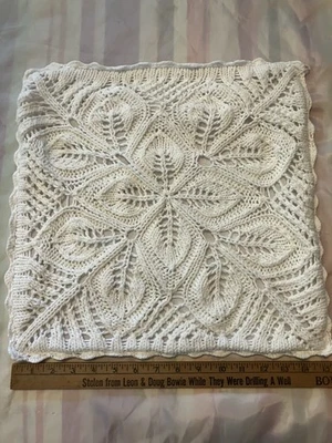Vintage Boutique Lace 15 /15 White Zipper Pillow Sham Made In USA Cottage Core - Image 1 of 4