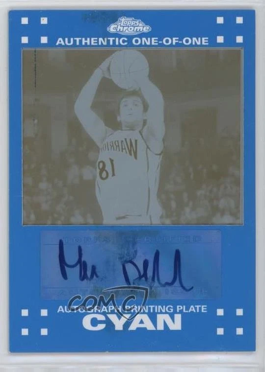 2007-08 Topps Chrome Printing Plate Cyan Rookie 1/1 Marco Belinelli Auto RC 5ov - Image 1 of 3