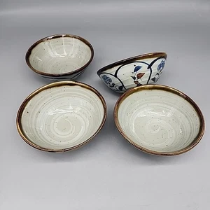 Vintage Otagiri 4,5" Schalen mit blauen Blumen 4er Set  - Bild 1 von 6