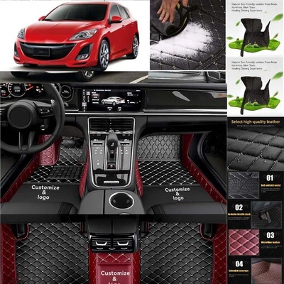 For Mazda 3 Car Floor Mats Custom Waterproof Luxury Carpets Auto Liner Foto 1 de 4