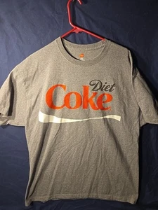 Vintage 80s Diet Coke Shirt / XL Hanes Tag Gray Soft & Thin Graphic Tee - Bild 1 von 5