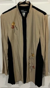 Jason Matthews Vintage Suit Jacket Women's Sz 10 Brown/Tan V-Neck - Picture 1 of 5