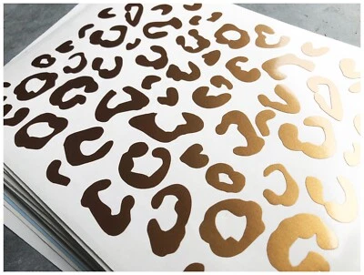 Leopard Print Gloss Premium Vinyl Stickers Decals Sheet 24 Colours / A4 A5 Size