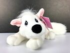 11" Vtg Enesco Tender Tails White Fox Dog Plush Stuffed Animal BIBLE STORIES Toy