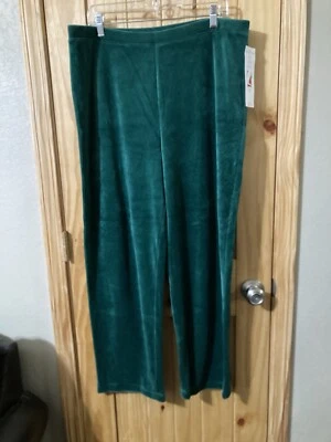 Calça de veludo Josephine Chaus feminina tamanho XL pull-on - Imagem 1 de 4