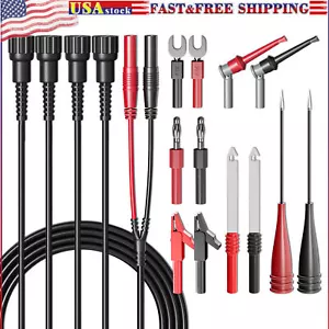 BNC Test Leads Kit Oscilloscope Test Wires Set Safety BNC to BNC Banana Plugs - Picture 1 of 7