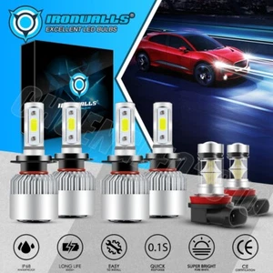 For Volkswagen Passat 2012-2015 Combo LED Headlight Hi-Lo Fog Light Bulbs 6000K - Picture 1 of 12