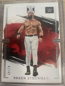 2023 PANINI IMPECCABLE WWE BRAUN STROWMAN /49 SILVER + 2024 Select Ringside - Bild 1 von 3