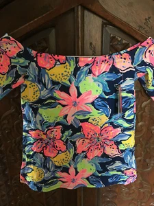 Lilly's Pulitzer Keria Top Shirt, Neu, Mehrfarbig, Comfort, XXS - Bild 1 von 3
