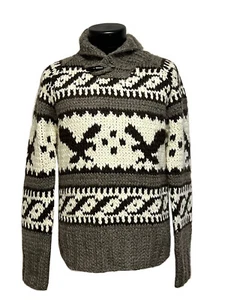 American Eagle Outfitting Men’s Sweater Size L (XL) Grey White Wool Acrylic VTG - Picture 1 of 10