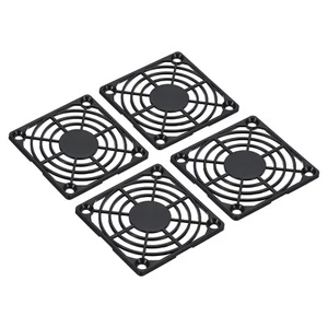 Filtr wentylatora 60mm, 4-pak plastikowy wentylator ABS osłona ochronna grilla, czarny - Zdjęcie 1 z 6