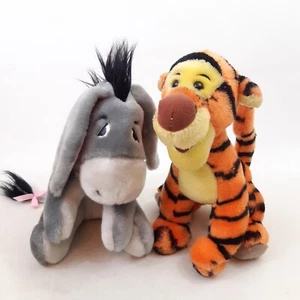Vintage Disneyland Walt Disney World Eeyore & Tigger Firm Plush Soft Toys 9" - Picture 1 of 10