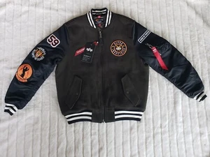 Alpha Industries Wool MA-1 Varsity Bomber Green Jacket Men’s Size Large NWT's - Picture 1 of 8