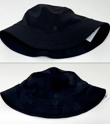 Lululemon Both Ways Reversible Bucket Hat    M/L  Black Camo 1 Hat - Image 1 of 4