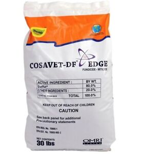30 lb Cosavet-DF Edge Wetable Sulfur 80% Fungus Mites OMRI ORGANIC Spray 420