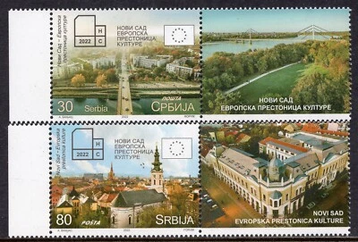 1750 - SERBIA 2022 - Novi Sad - European Capital of Culture - MNH Set + Label - Image 1 of 2