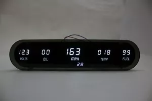Intellitronix DP10001W Universal 5 Gauge Digital Gauge Cluster WHITE LEDs - Picture 1 of 12