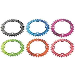 RaceFace schmales breites einzelnes MTB-Kettenblatt 104 mm 30/32/34/36/38T schwarz/grün/pur - Bild 1 von 1