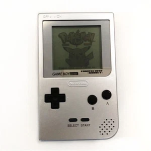 Retrofit Silver Nintendo Game Boy Pocket Console GBP + Game Card - Picture 1 of 1