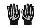 Black With White Skele Hand Print Full Finger Gloves