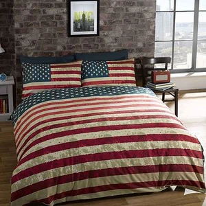 NEW YORK DOUBLE DUVET COVER SET BEDDING SKYLINE FLAG USA - Foto 1 di 2