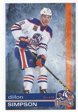 2015-16 Bakersfield Condors (AHL) Dillon Simpson postcard (Cleveland Monsters)