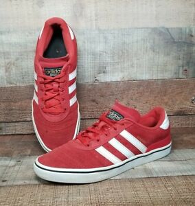 Adidas Mens Busenitz Vulc Shoes Sneakers Size 11.5 Red Suede