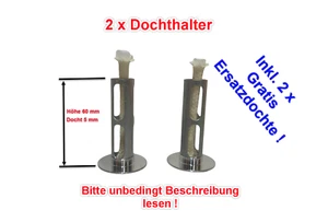 2 x Schmelzlichtbrenner, 60 x15mm ,Dochthalter , Wachsrestebrenner, Wachsfresser - Bild 1 von 2