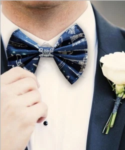 Star Wars Blueprint Pre Tied Bow Tie Formal Wedding Tux Prom Handmade to Order - Picture 1 of 6