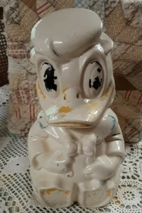 DONALD DUCK AND JOE CARIOCA THREE CABALLEROS COOKIE JAR 1940'S LEEDS DISNEY - Picture 1 of 12