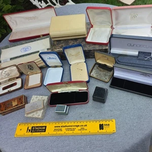Job Lot EMPTY Antique & Vintage Jewellery Boxes Garrard Stratton Pompadour etc - Picture 1 of 12