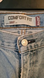 Levis 560 Jeans Mens Blue 32x30 Loose Tapered Denim Comfort Fit - Picture 1 of 7