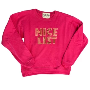 Judith March "Nice List" Christmas Sweatshirt Size Large - Picture 1 of 6