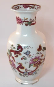 Masons Ironstone Red Mandalay 25cm 9 3/4" Octagonal Indian Vase c1990 Excellent - Picture 1 of 8