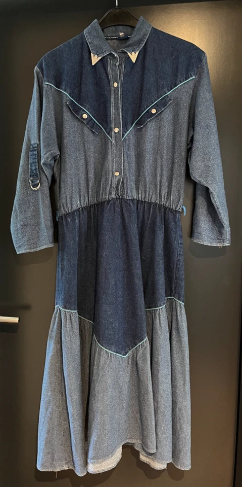 Kinder Kleid/Jeanskleid langarm blau Gr. 170 v. C&A - Bild 1 von 2