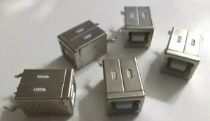 5 Pieces: USB Type-B Female 4 Pin Plug Connector Socket - Picture 1 of 3